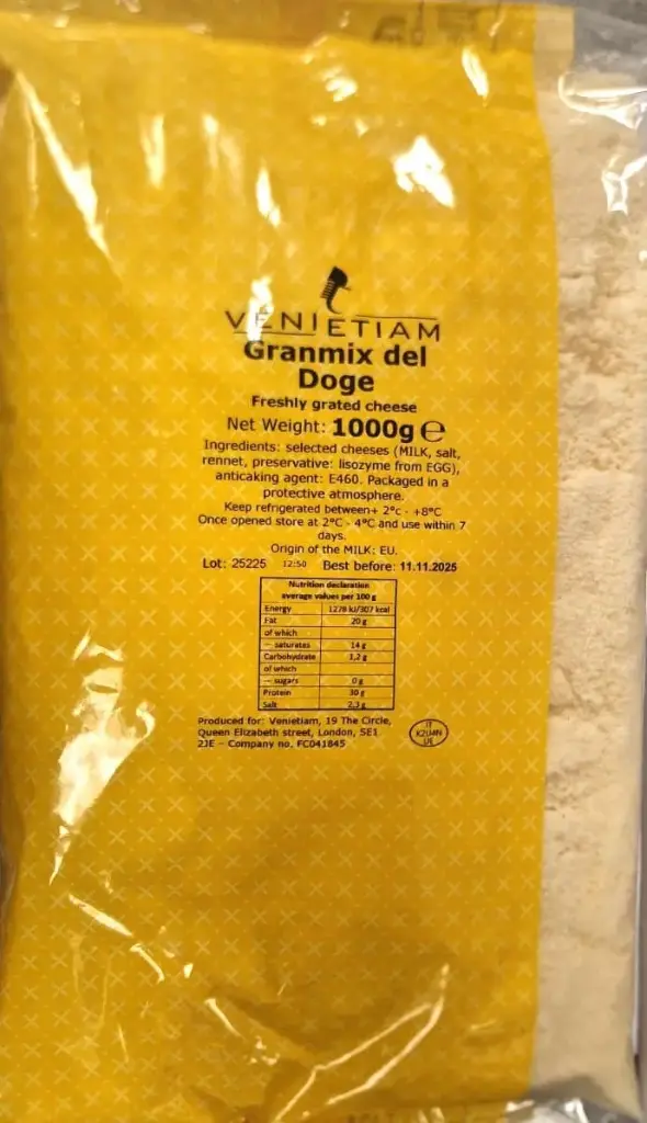 GRAN MIX DEL DOGE GRATED CHEESE 1KG 