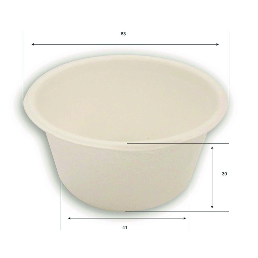 ROUND PULP CUP 60ML 100PCS (SDG)