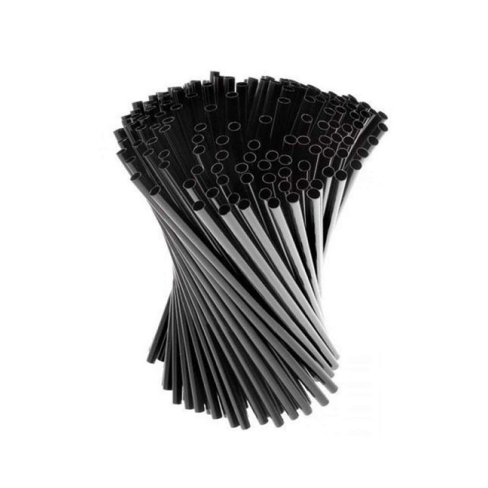 LOOSE STRAW BIO-EVO 7X150MM BLACK 500PCS (SDG)
