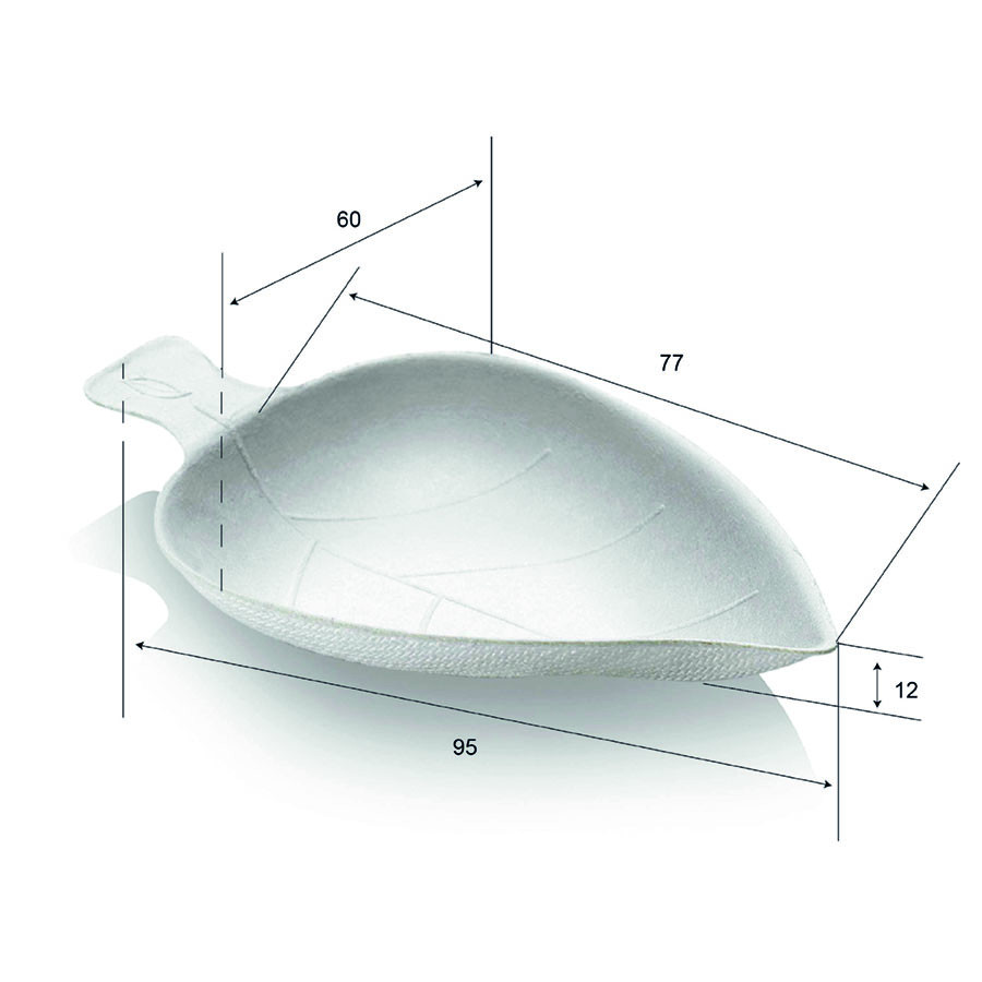 VASSOIETTO POLPA FOGLIA 9,5X6CM 100PZ(SDG)