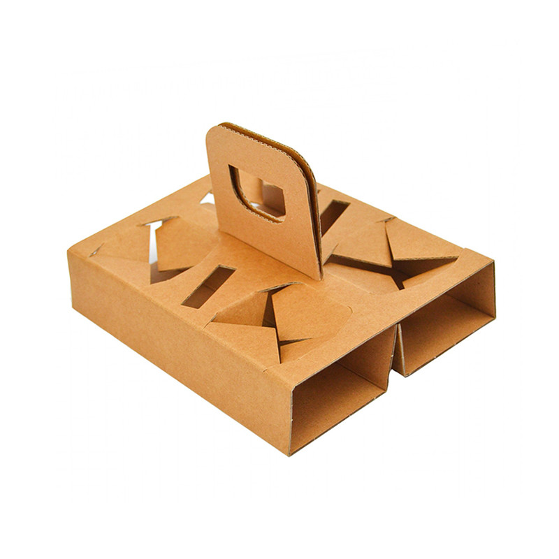 CUP CARRIER BASKET KRAFT (4) 3CONFX100PCS (SDG)