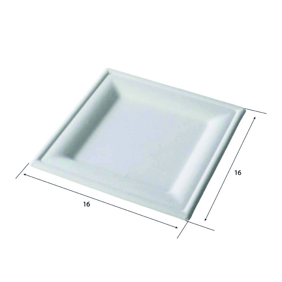 PIATTO QUADRATO POLPA KARO BASIC 16X16CM 50PZ(SDG)