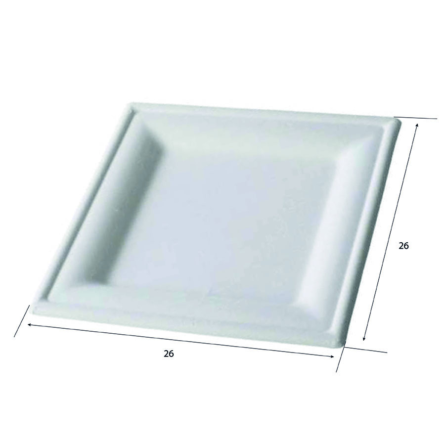 PIATTO QUADRATO POLPA KARO BASIC 26X26CM 50PZ(SDG)