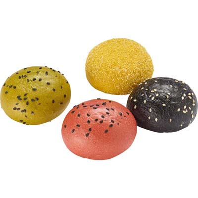 MINI BUNS YELLOW/GREEN/BLACK/RED 25GR 2,5KG (FD)