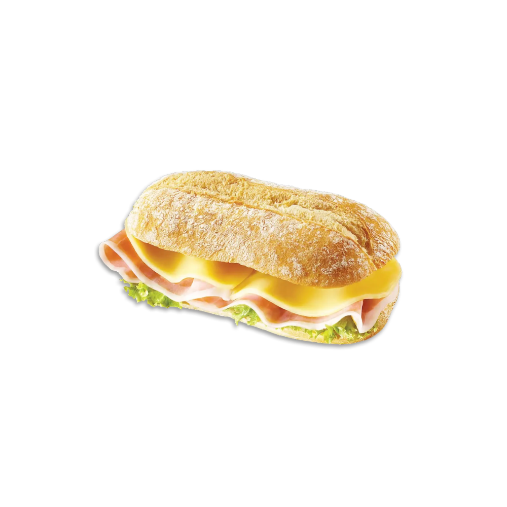 CIABATTA COOKED HAM/EDAMER 7PCS (AL)