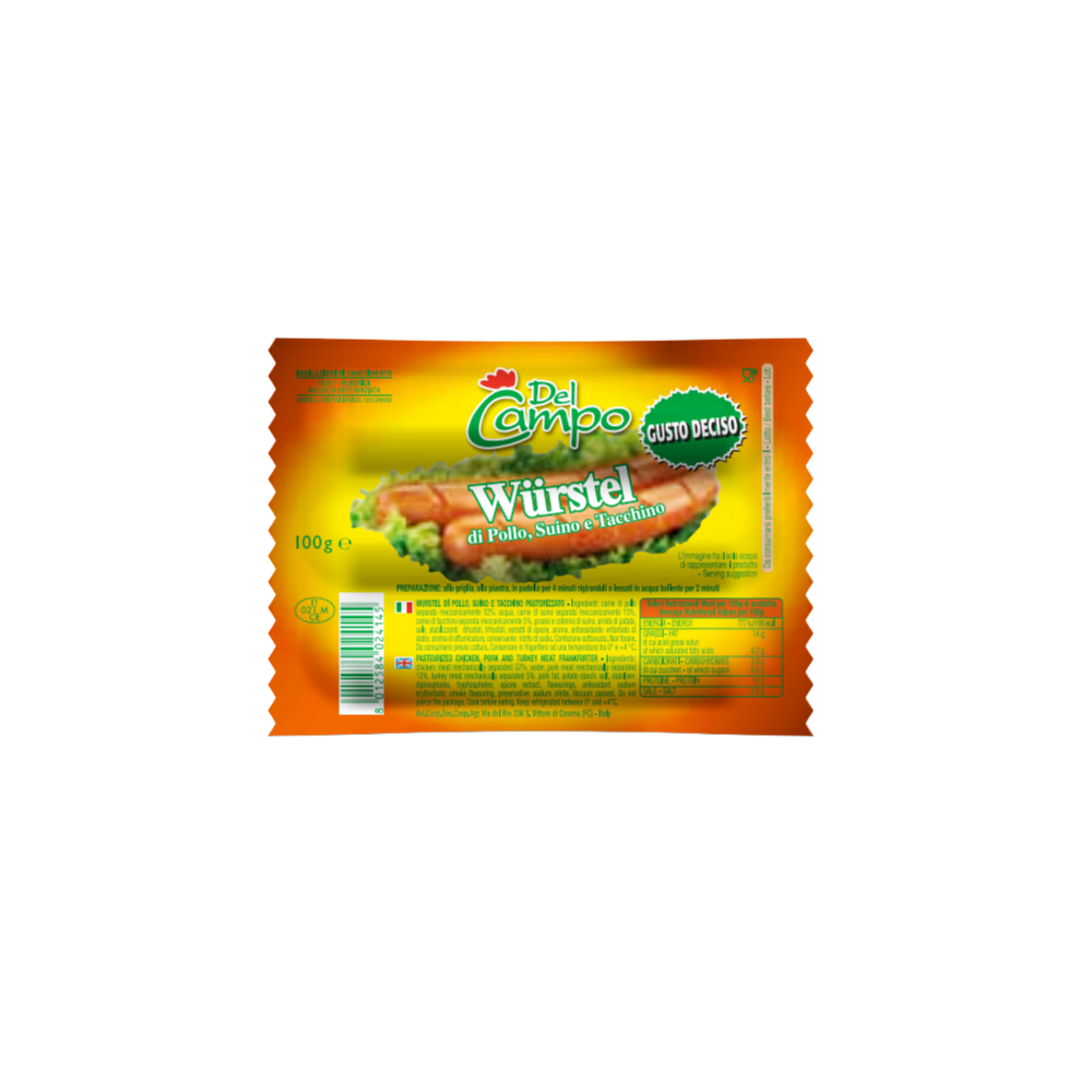 PORK FRANKFURTERS DLC 2,5KG 25CONFX100GR (AMA)