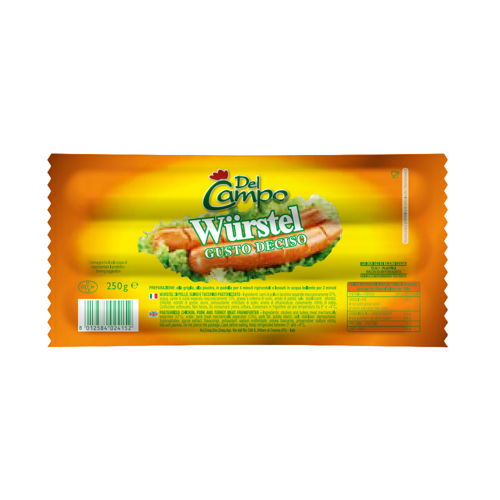 PORK FRANKFURTERS DLC 3KG 12CONFX250GR (AMA)