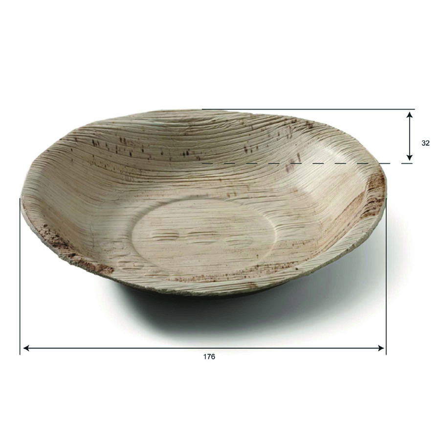 PIATTO TONDO PALMA 18CM 25PZ(SDG)