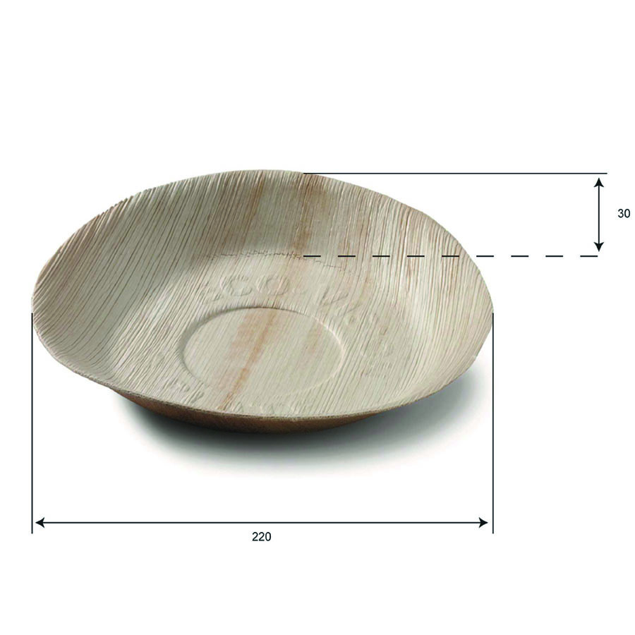 PIATTO TONDO PALMA 22CM 25PZ(SDG)