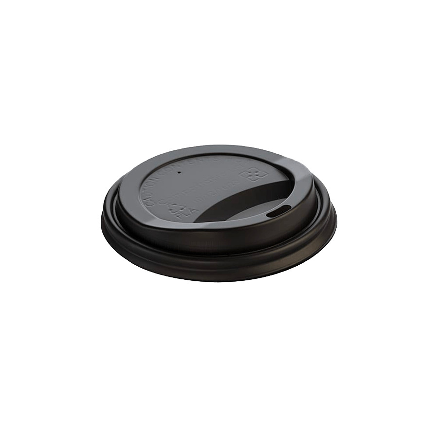 CUP LID WITH SPOUT BLACK 9OZ 100PCS (SDG)