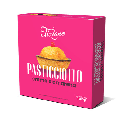 PASTICCIOTTO CUSTARD/AMARENA RETAIL 12CONFX4PCSX60GR