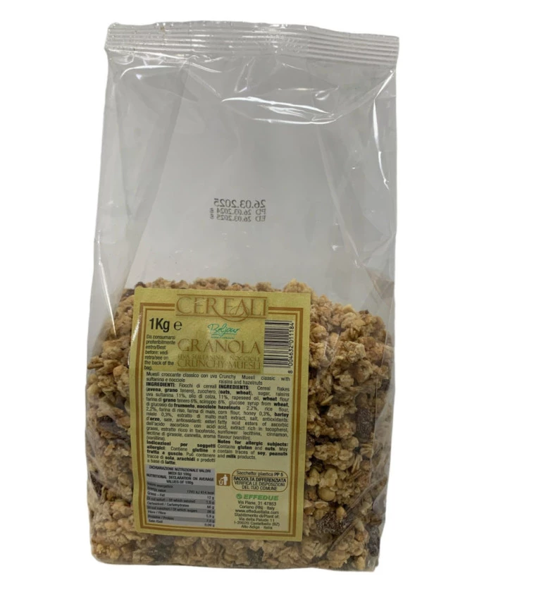 GRANOLA CRUNCHY MUESLI UVETTA NOCCIOLE 8PZX1KG(EF)