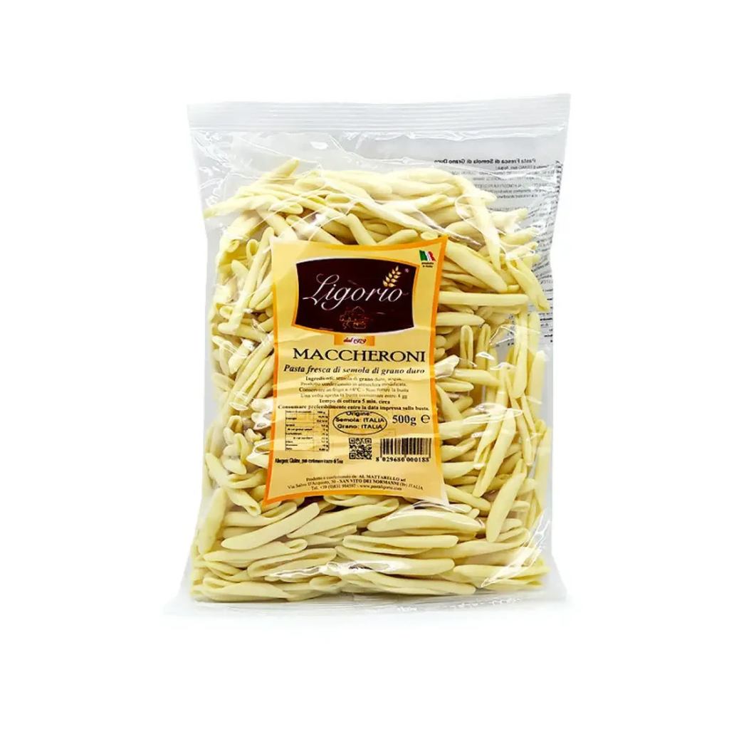 DURUM WHEAT SEMOLINA MACCHERONCINI 12PCSX500GR (LI)