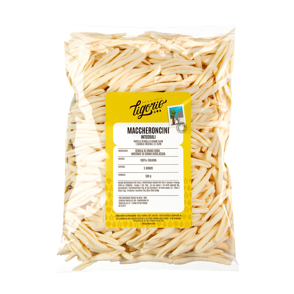 MACCHERONI INTEGRALI 12PZX500GR