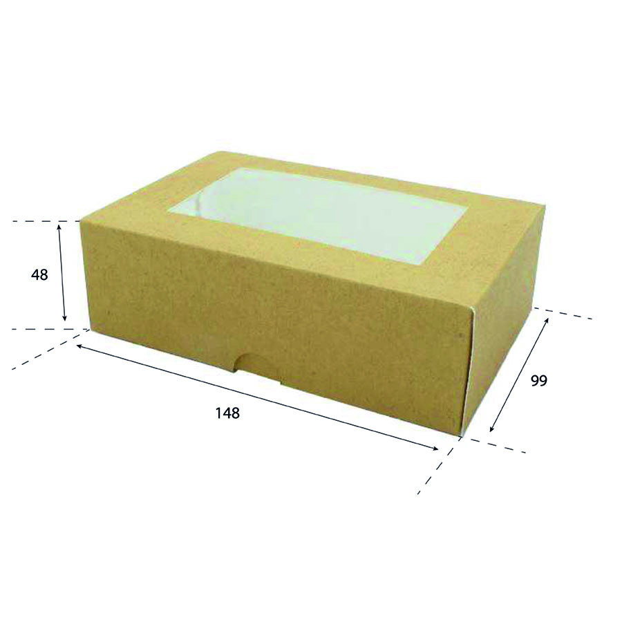 ASTUCCIO SUSHI 148X99X48 AVANA FINESTR.25PZ(SDG)