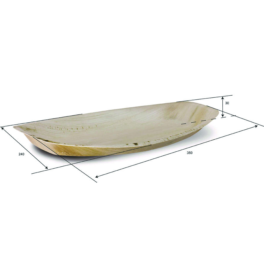VASSOIO OVALE PALMA 36X25CM 25PZ(SDG)