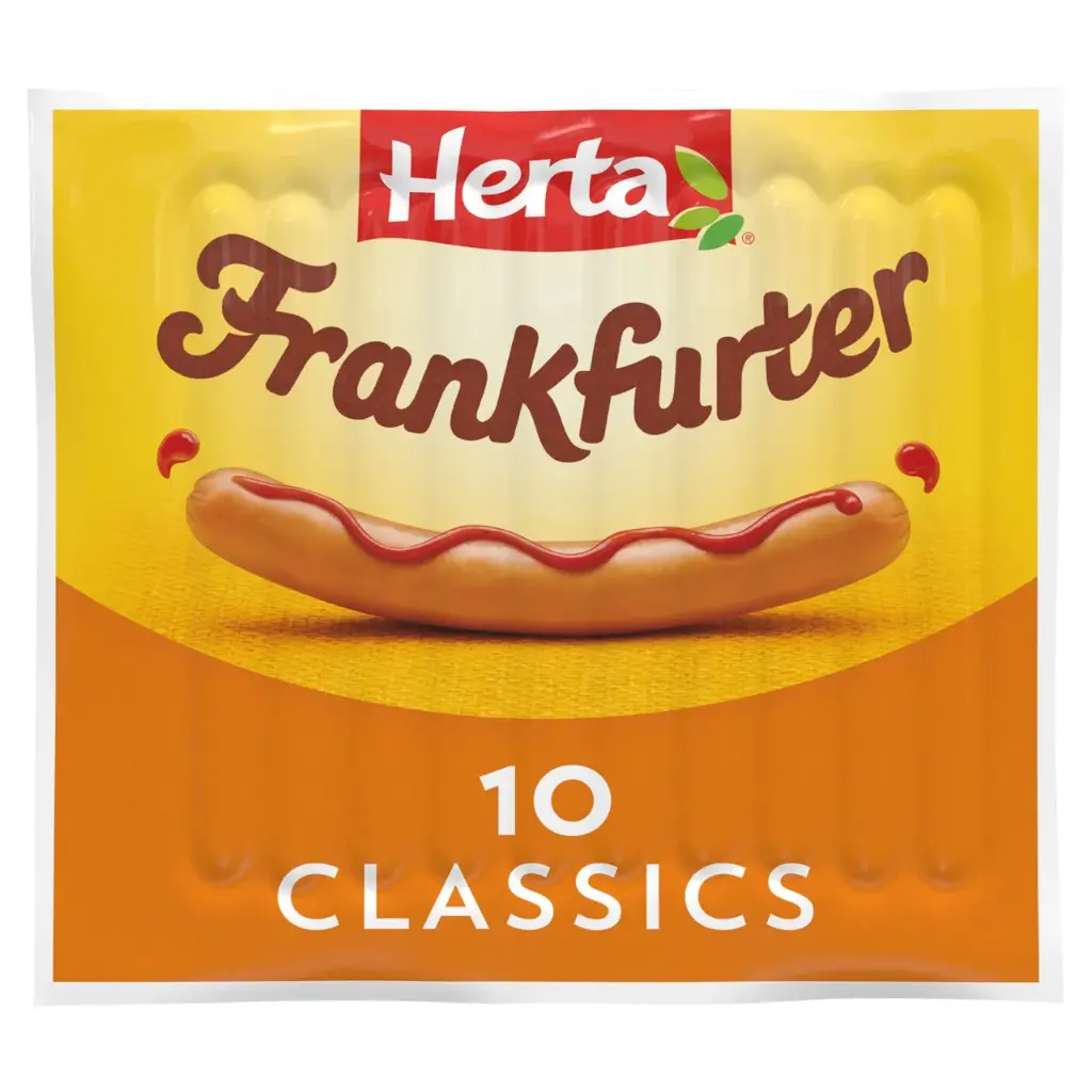 10 Frankfurter Hot Dog Sausages 350g