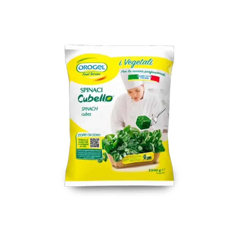 SPINACH CUBES CUBELLO 2,5Kg SPINACH LEAVES IN PORTIONS