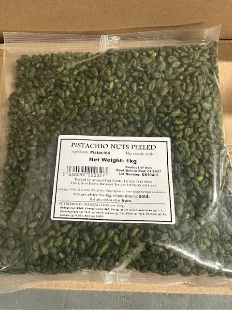GREEN PEELED PISTACHIOS