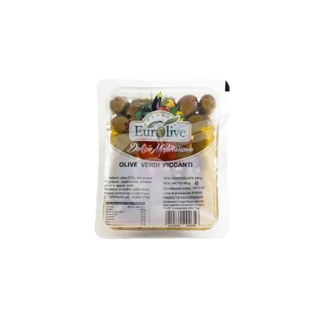 OLIVE VERDI PICCANTI 2kg(EO) SPICY GREEN OLIVES