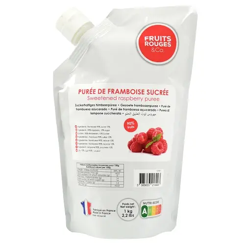 FRUITS ROUGE RASPBERRY PUREE SUGAR FREE 1KG
