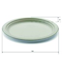 PIATTO TONDO IN POLPA 18CM PIANO 50PZ(SDG)